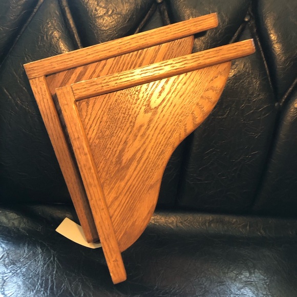 9536 Set-2 Vintage Wooden Oak Shelf Supports/Cornices Approx. 1.25” x 10” x 10” - Picture 7 of 9